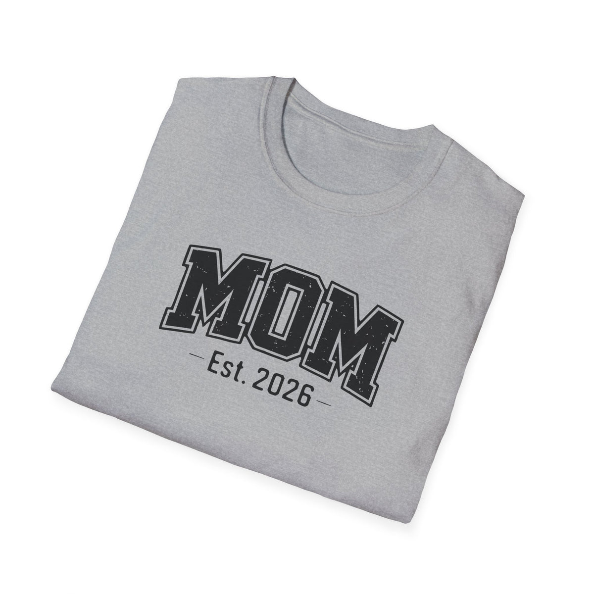 Mom Est. 2026 T-Shirt — Vintage Collegiate New Mom Tee