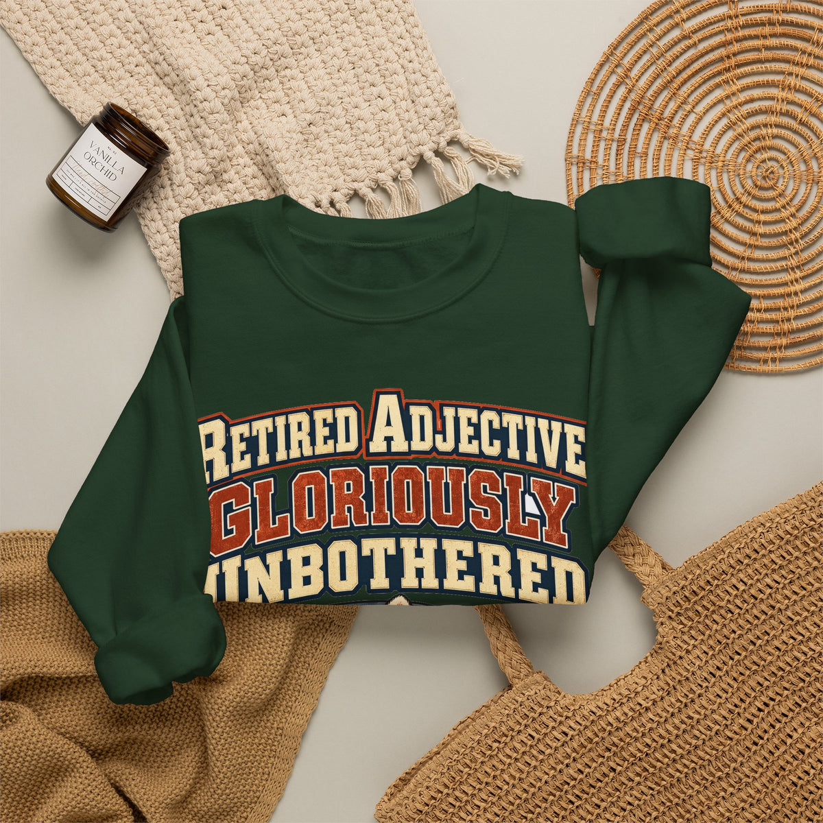 Funny Retirement Sweatshirt Retired Adjective Gloriously Unbothered Red Panda Sweatshirt, Retirement Gift, Sweatshirt