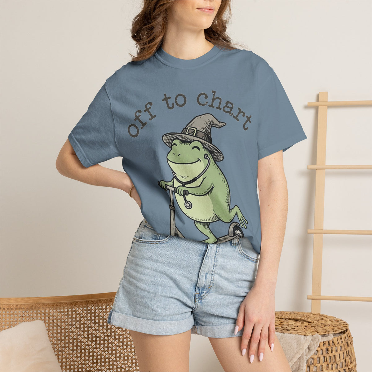 Off To Chart Shirt, Funny Witch Frog Nurse Tee, Charting Nurse Scooter Shirt, RN Gift