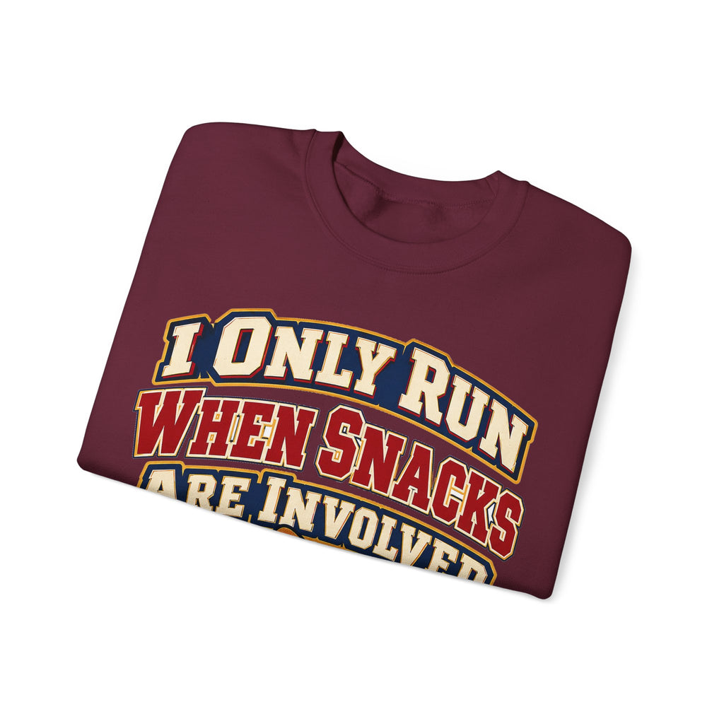 Funny Gym Sweatshirt I Only Run When Snacks Are Involved Corgi Sweatshirt, Funny Running Gift