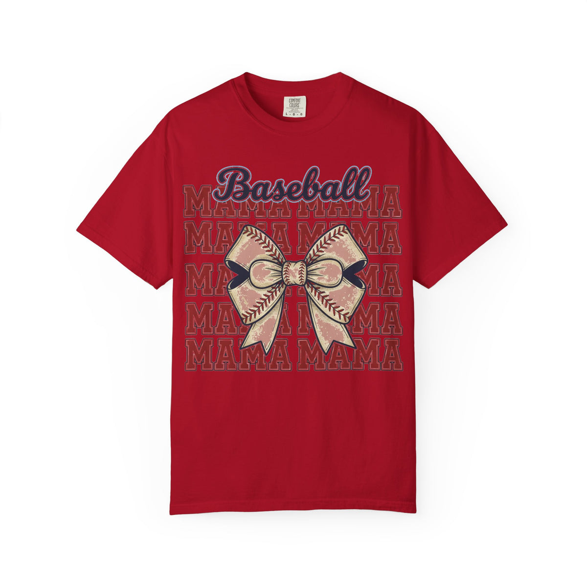Baseball Mama Big Bow Shirt, Five Row Varsity Mama Tee, Baseball Mom Game Day Shirt, Baseball Mom Gift