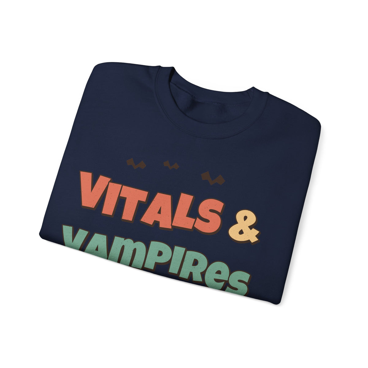 Nurse Halloween Sweatshirt Vitals & Vampires | Retro Nurse Halloween Sweatshirt | ER ICU Nurse Gift | Halloween 2026