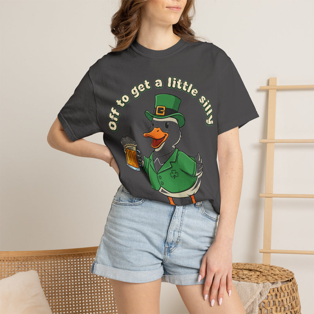 Off To Get A Little Silly Duck Shirt, Leprechaun Suit Beer Duck Tee, Funny St Patricks Day Shirt, Irish Gift