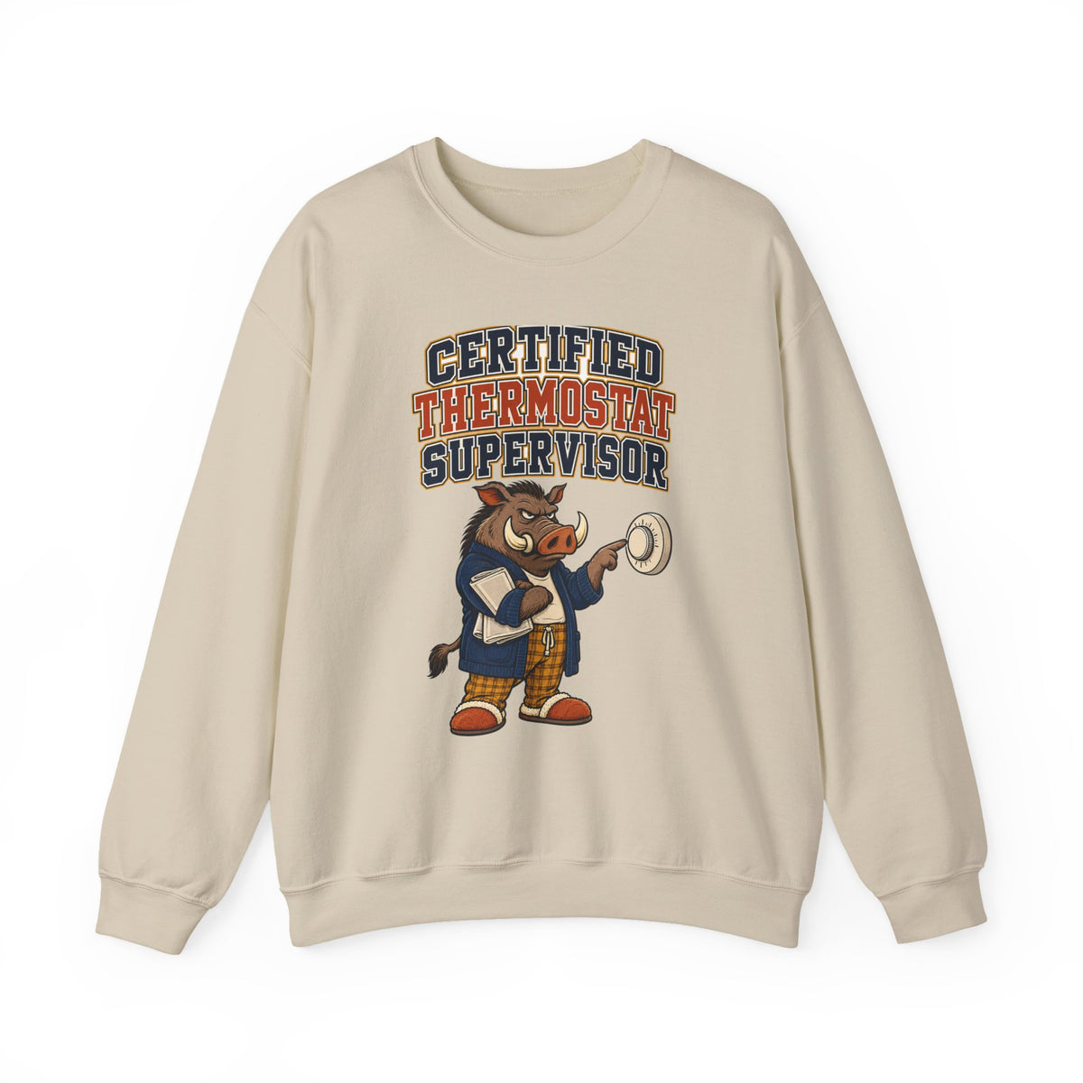 Funny Dad Sweatshirt Certified Thermostat Supervisor Shirt, Funny Dad Gift, Christmas Gift, Funny Tee