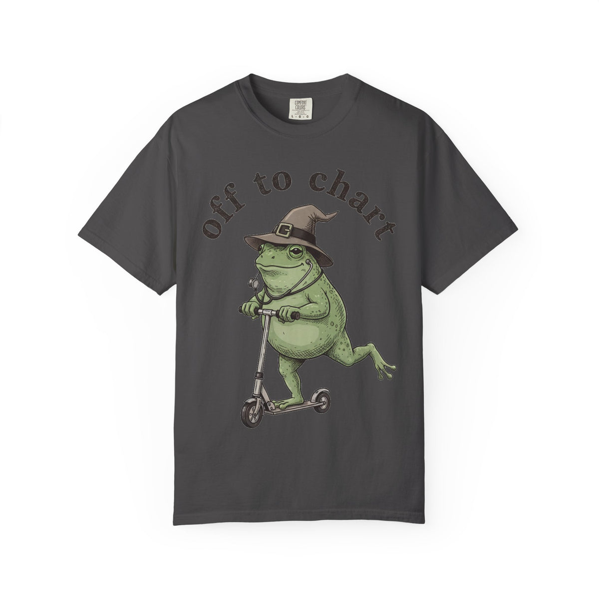 Off To Chart Shirt, Witch Hat Frog Nurse Scooter Tee, Funny Charting RN Shirt, Nurse Gift