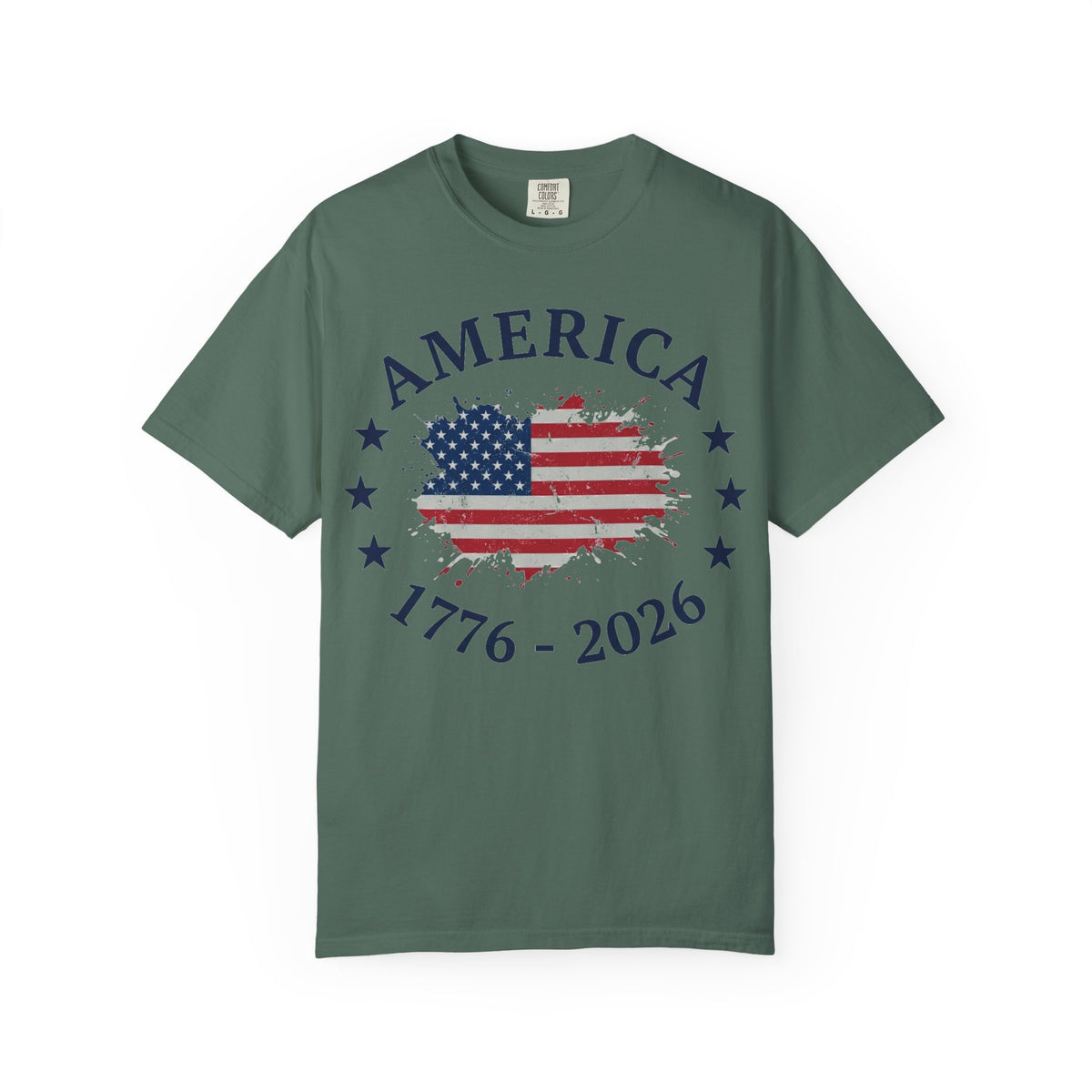 America 1776 2026 Shirt, Distressed Flag Oval Tee, Patriotic 250th Anniversary Shirt, Fourth Of July Gift