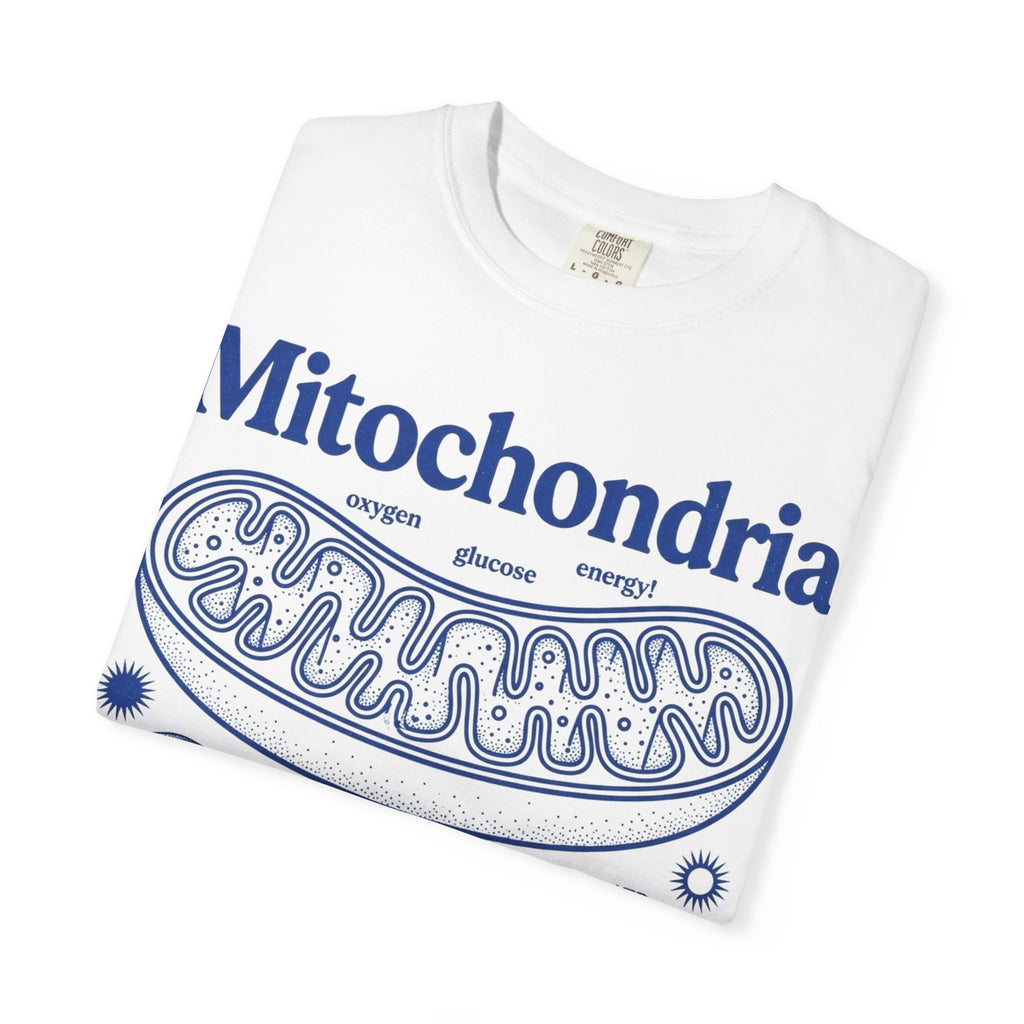 Mitochondria Powering Life Since Forever Tall Shirt, Retro Biology Poster Tee, Science Teacher Shirt, Nerd Gift