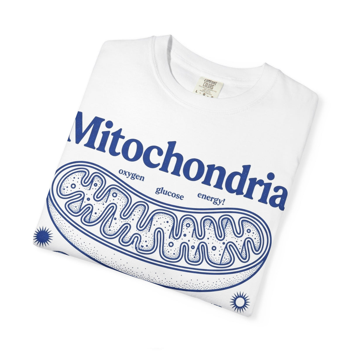 Mitochondria Powering Life Since Forever Tall Shirt, Retro Biology Poster Tee, Science Teacher Shirt, Nerd Gift