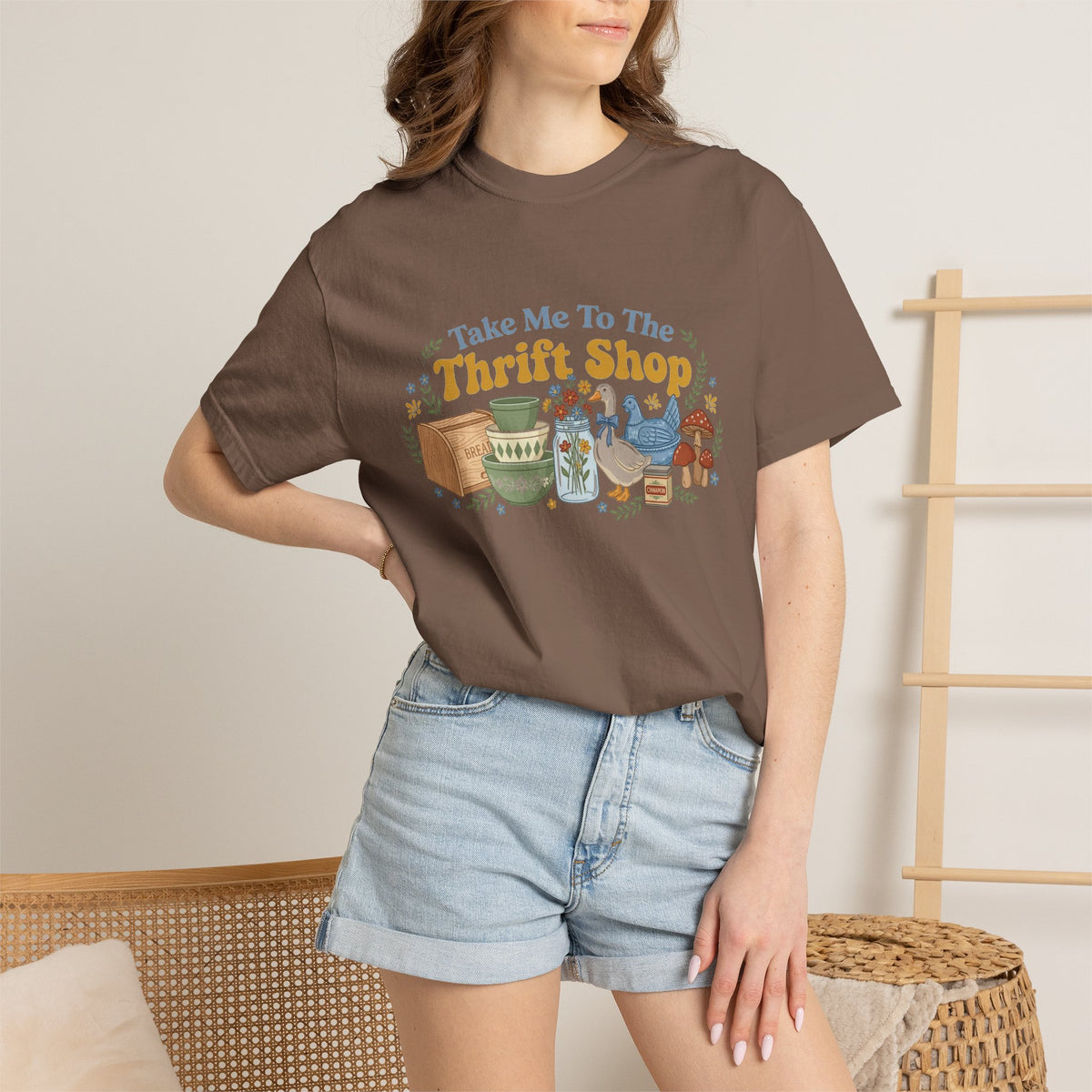 Take Me To The Thrift Shop Wide Shirt, Retro Thrift Finds Tee, Vintage Pyrex Shirt, Thrifter Gift