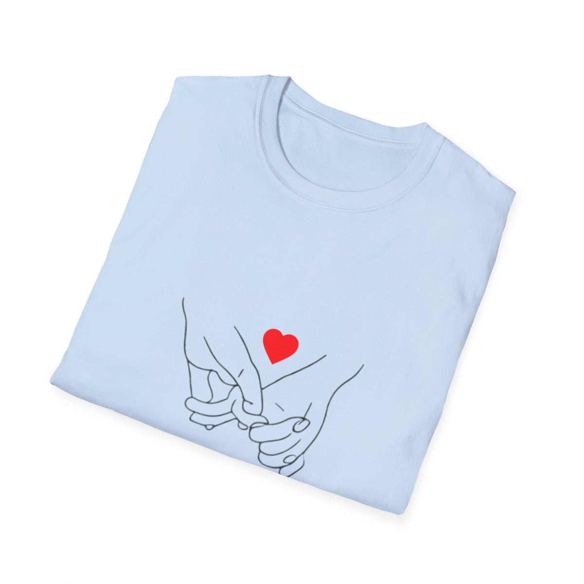 Heart In Hands Shirt, Minimal Line Art Love Tee, Thoughtful Gift