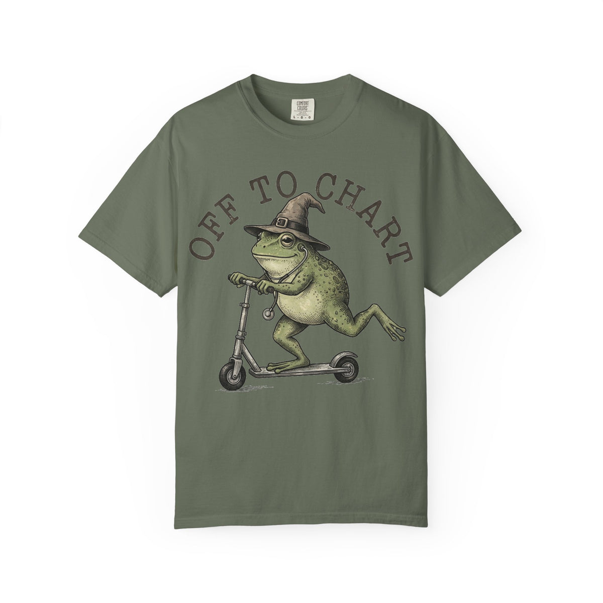 Off To Chart Bold Shirt, Engraved Frog Nurse Scooter Tee, Funny Night Shift Shirt, Nurse Gift