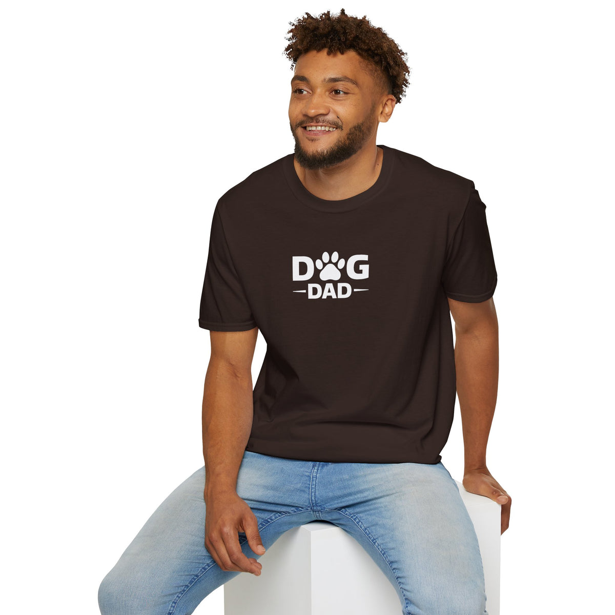 Dog Dad T-Shirt — Paw Print Graphic Tee for Pet Owners