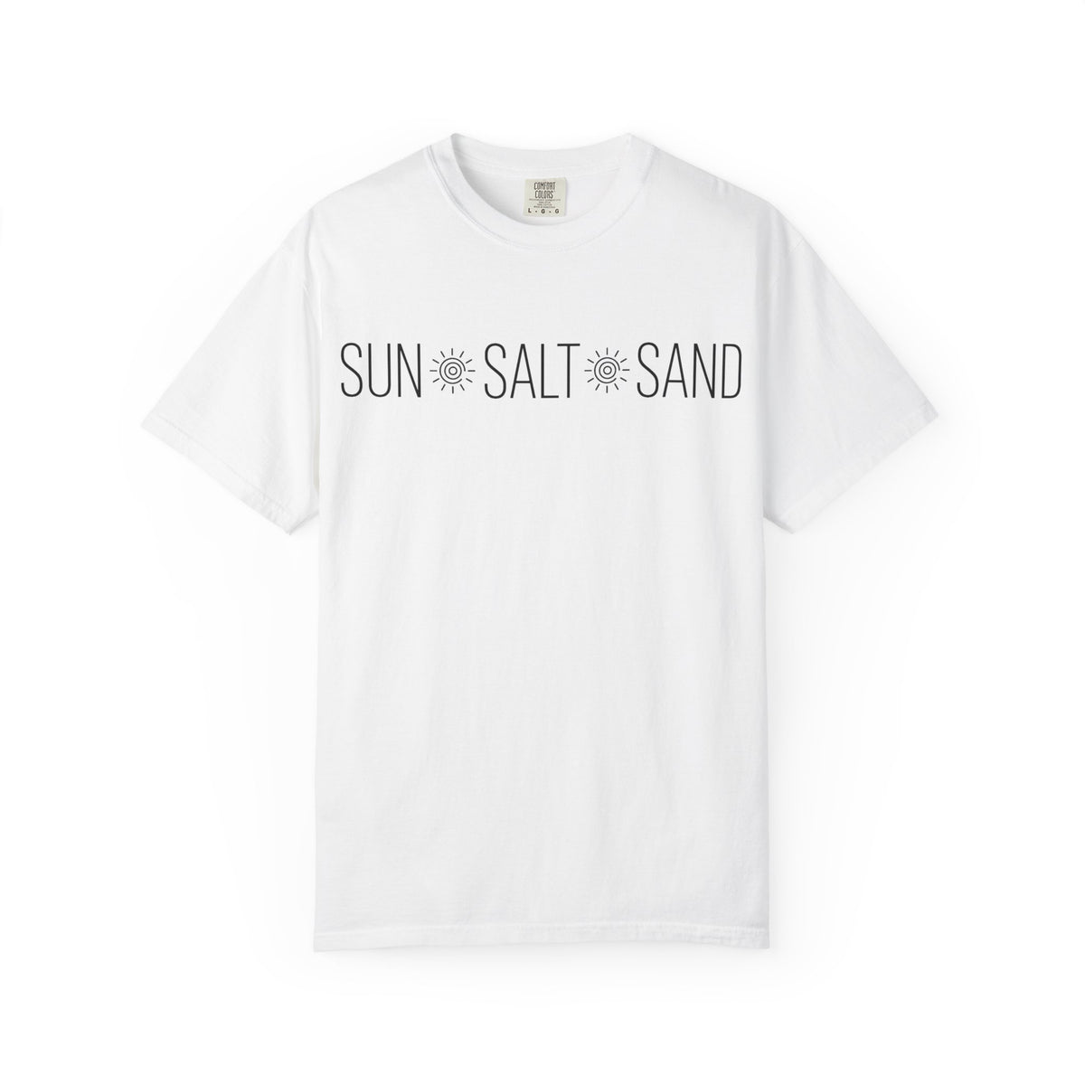 Sun Salt Sand Shirt, Minimal Coastal Typography Tee, Simple Beach Shirt, Summer Gift