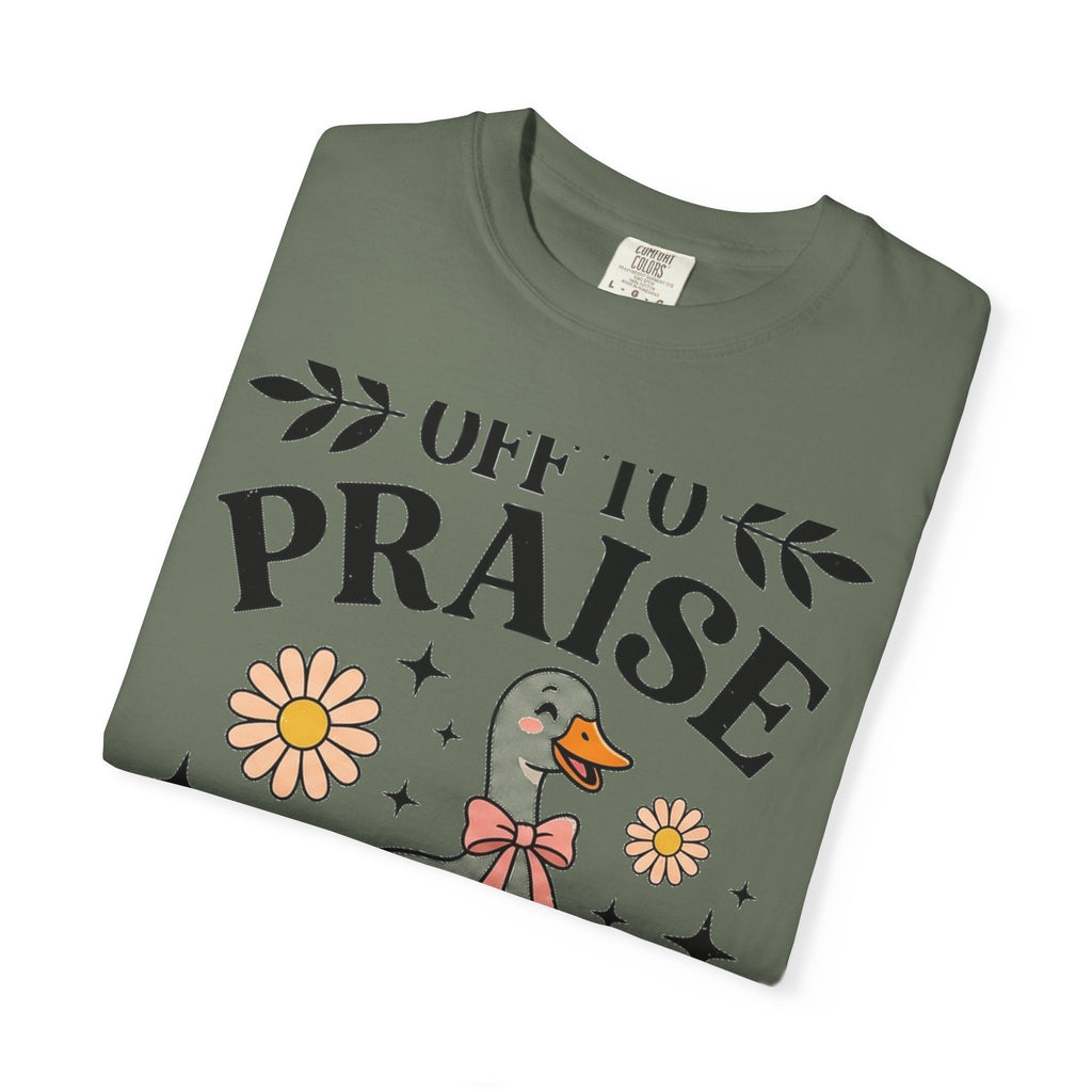 Off To Praise The Lord Shirt, Funny Christian Goose Tee, Daisy Church Shirt, Faith Gift