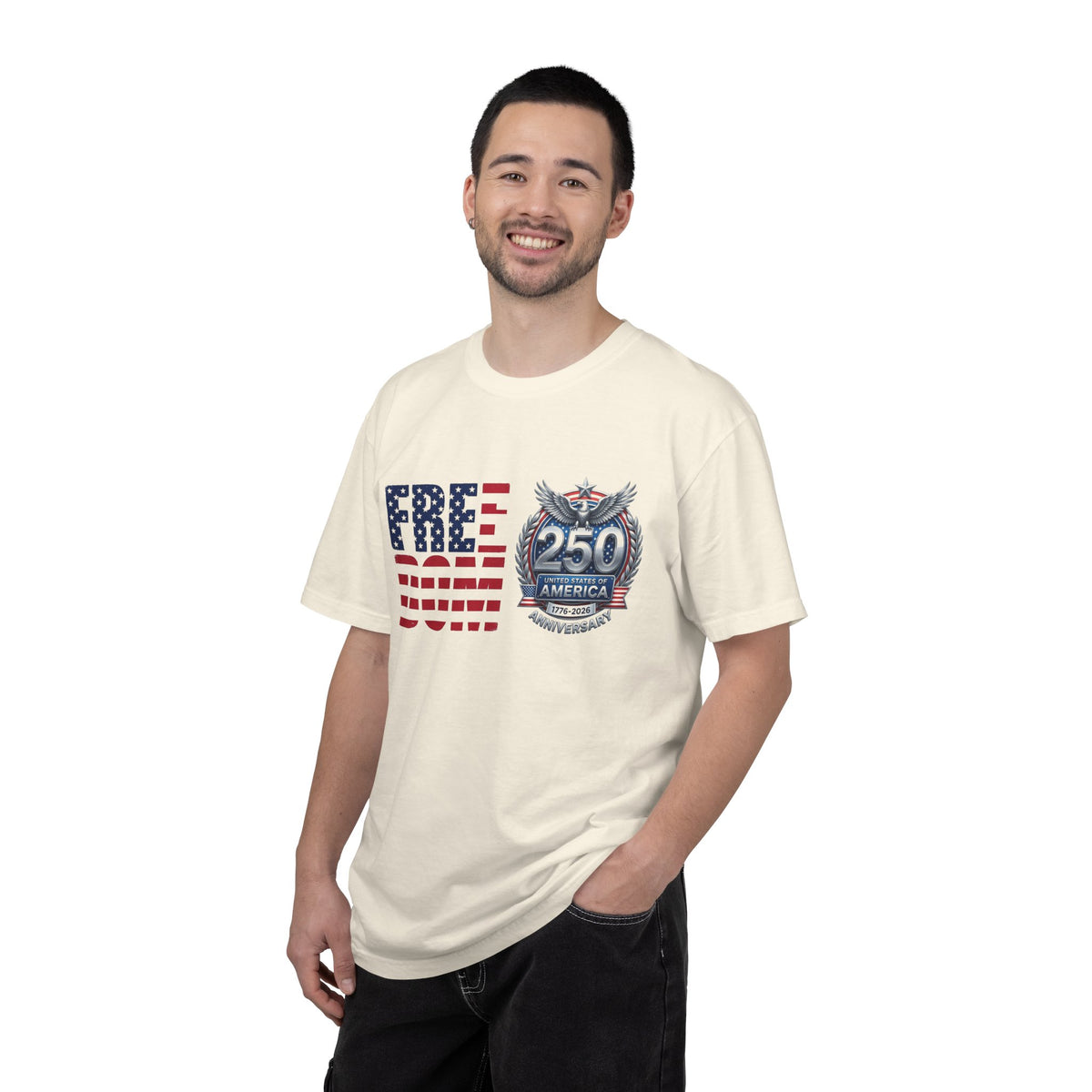 Freedom 250 Stacked Shirt, America Semiquincentennial Crest Tee, Patriotic 1776-2026 Shirt, July 4th Gift