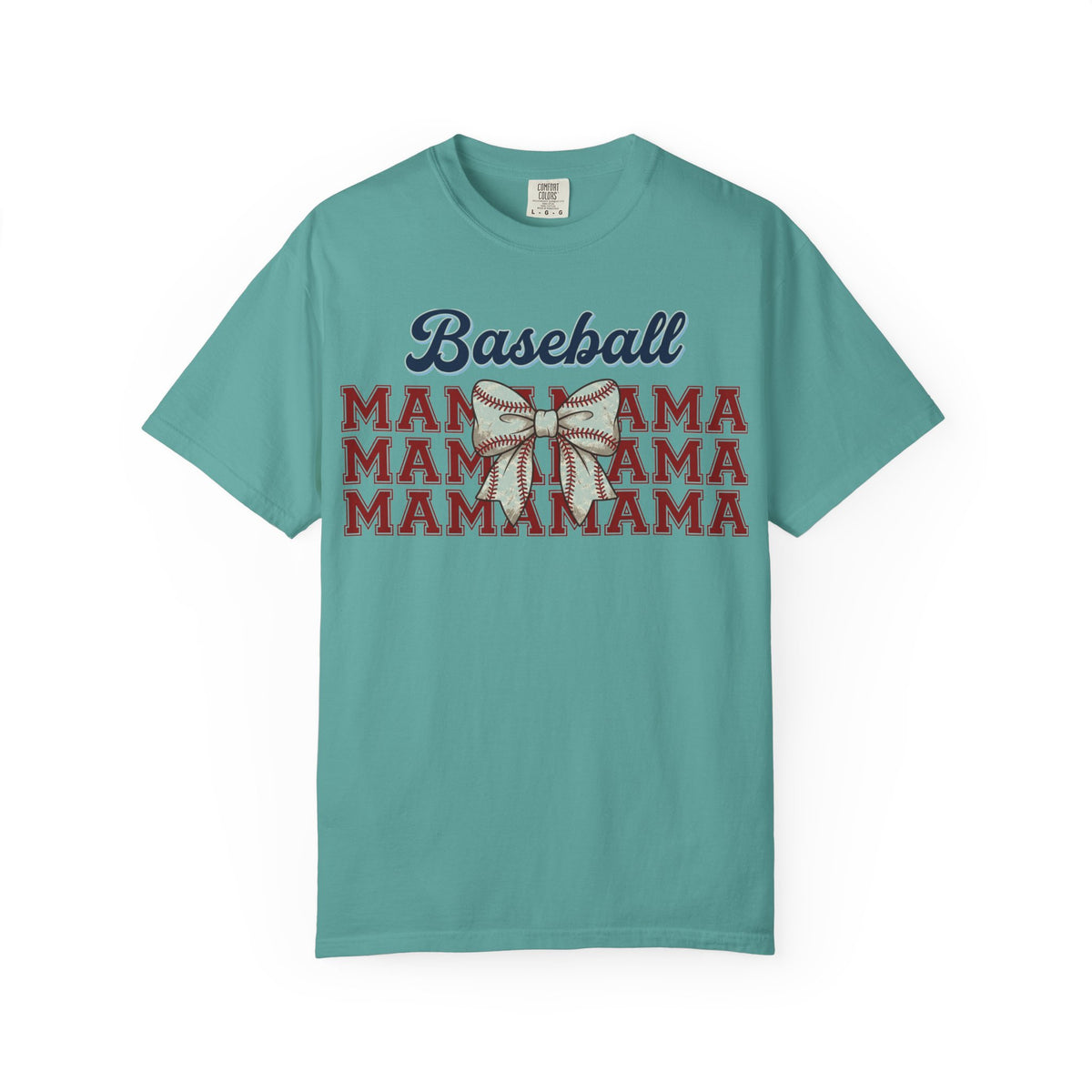Baseball Mama Shirt, Stacked Varsity Mama Tee, Baseball Bow Mom Shirt, Game Day Baseball Mom Gift