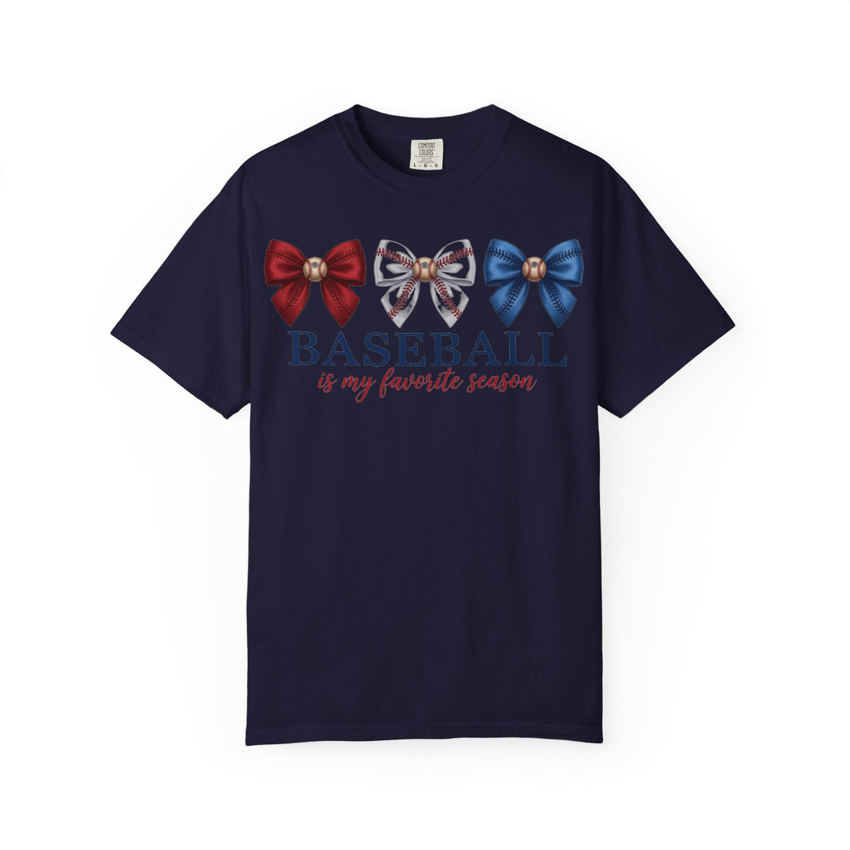 Baseball Is My Favorite Season Shirt, Coquette Baseball Bows Tee, Baseball Mom Shirt, Game Day Gift