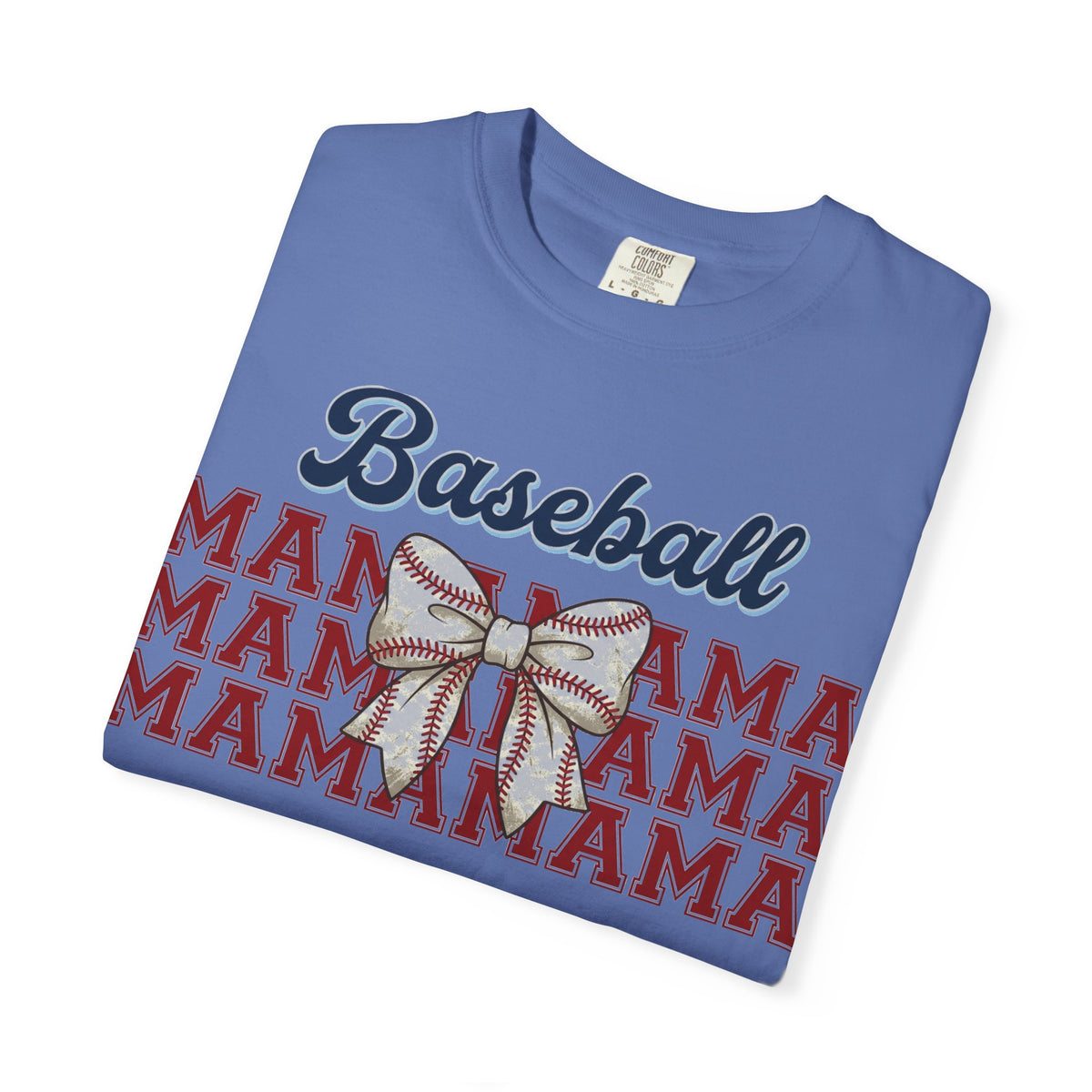Baseball Mama Shirt, Stacked Varsity Mama Tee, Baseball Bow Mom Shirt, Game Day Baseball Mom Gift