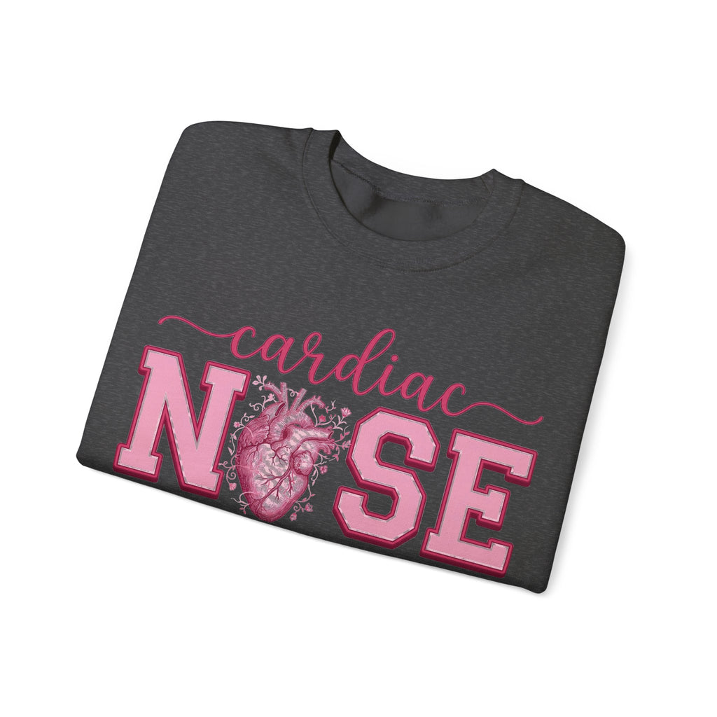 Cardiac Nurse Sweatshirt, Anatomical Heart Nurse Sweatshirt, Pink Varsity Cardiology Nurse Gift, ICU Cardiac RN Sweatshirt, Telemetry Nurse