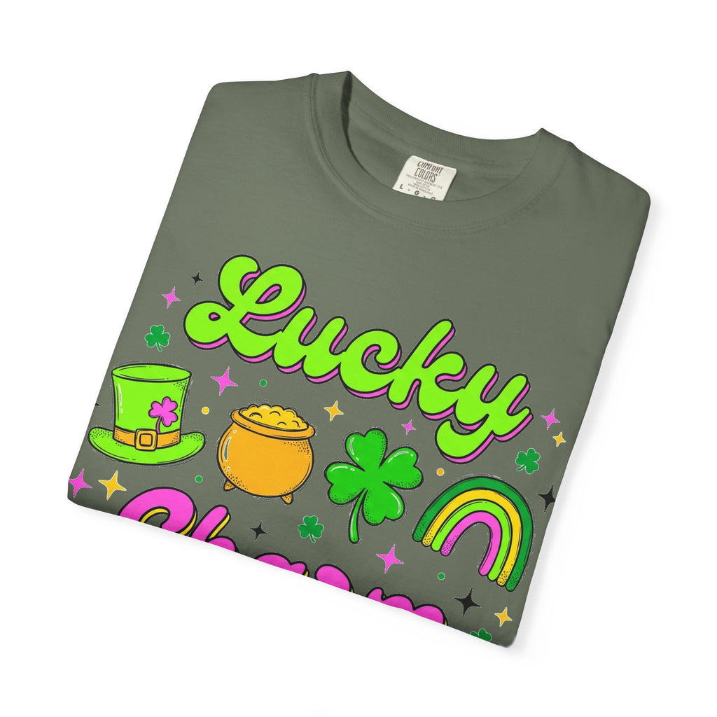 Lucky Charm Shirt, Retro St Patricks Day Doodle Tee, Pot Of Gold Rainbow Shirt, Irish Gift