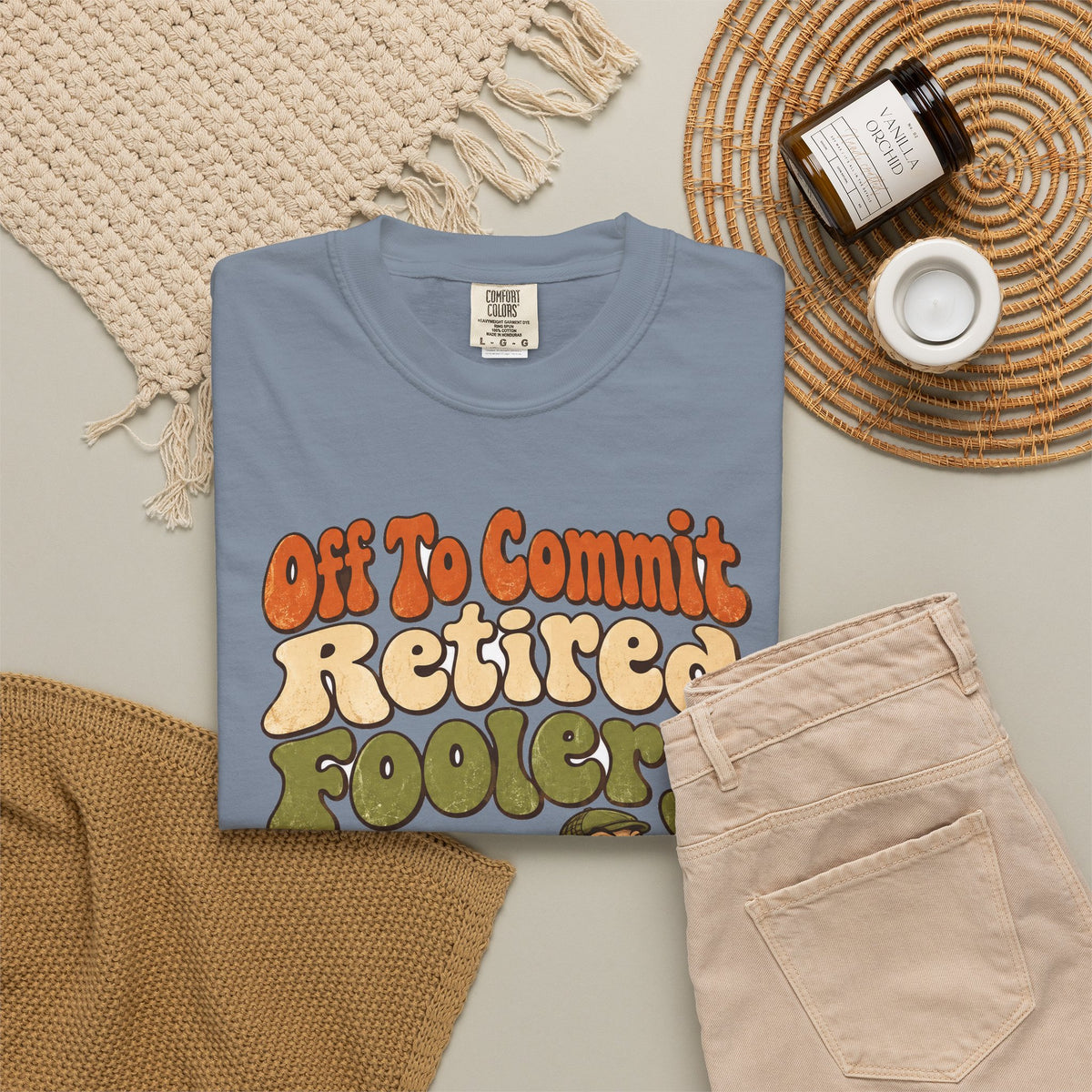 Funny Retirement Shirt Off To Commit Retired Foolery Comfort Colors Shirt, Retirement Gift, Retired Mischief Humor Shirt