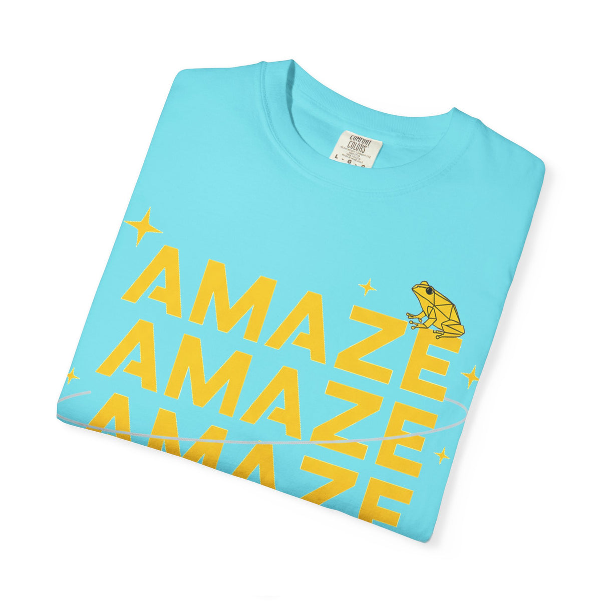 Amaze Amaze Amaze Amaze Shirt, Four Line Retro Type Tee, Frog Sparkle Graphic Shirt, Trendy Gift