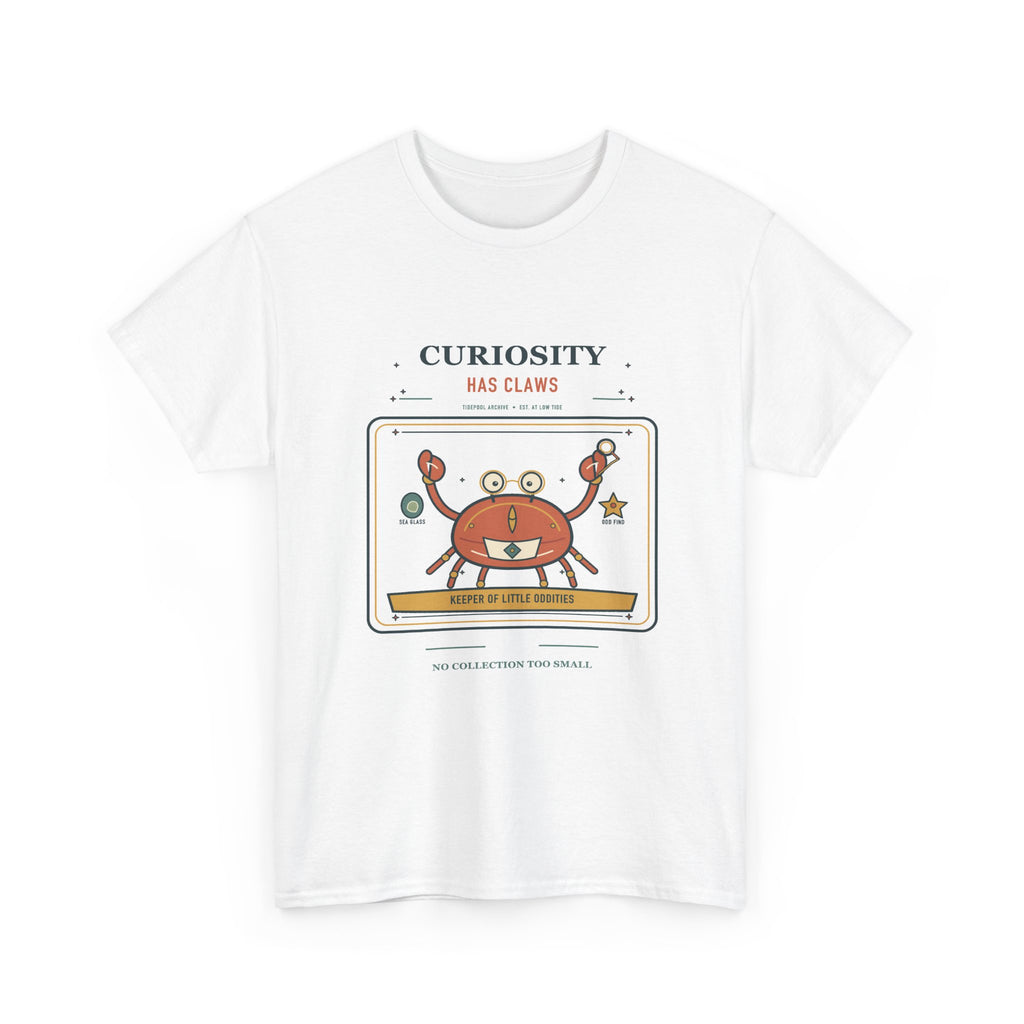 Curiosity Has Claws — Tidepool Archivist Crab T-Shirt