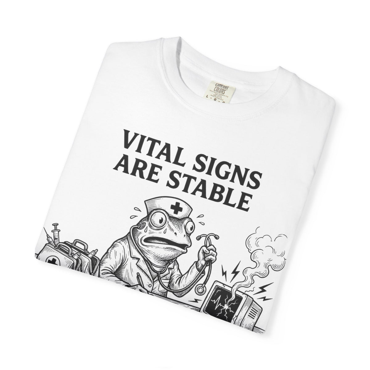 Vital Signs Are Stable I Am Not Shirt, Funny Nurse Frog Tee, Burnt Out RN Shirt, Night Shift Gift