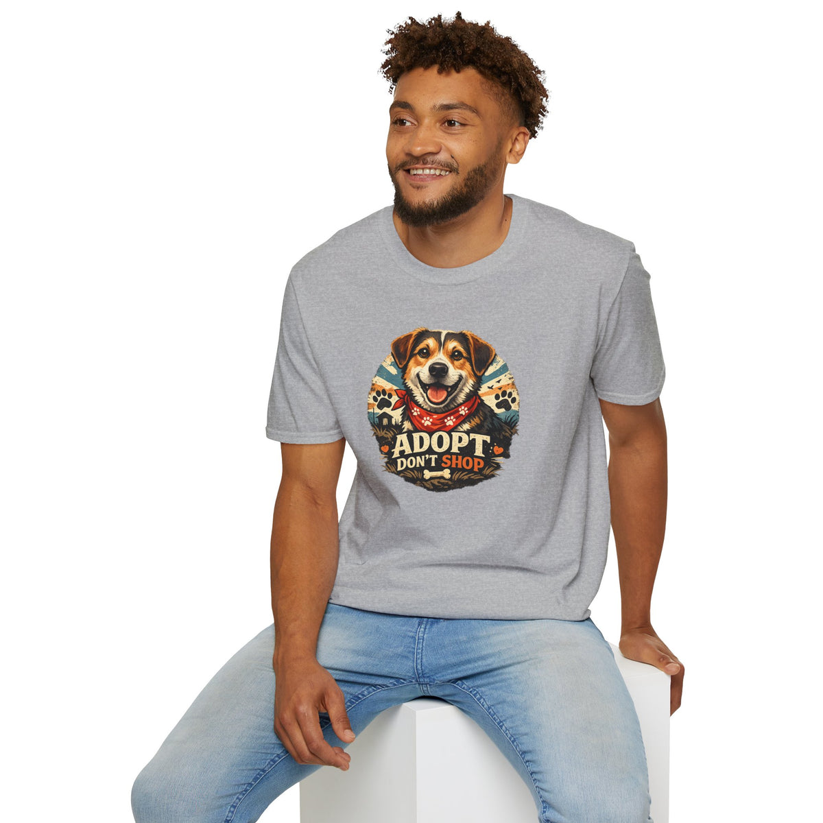 Adopt Don't Shop Dog T-Shirt – Rescue Pet Awareness Tee