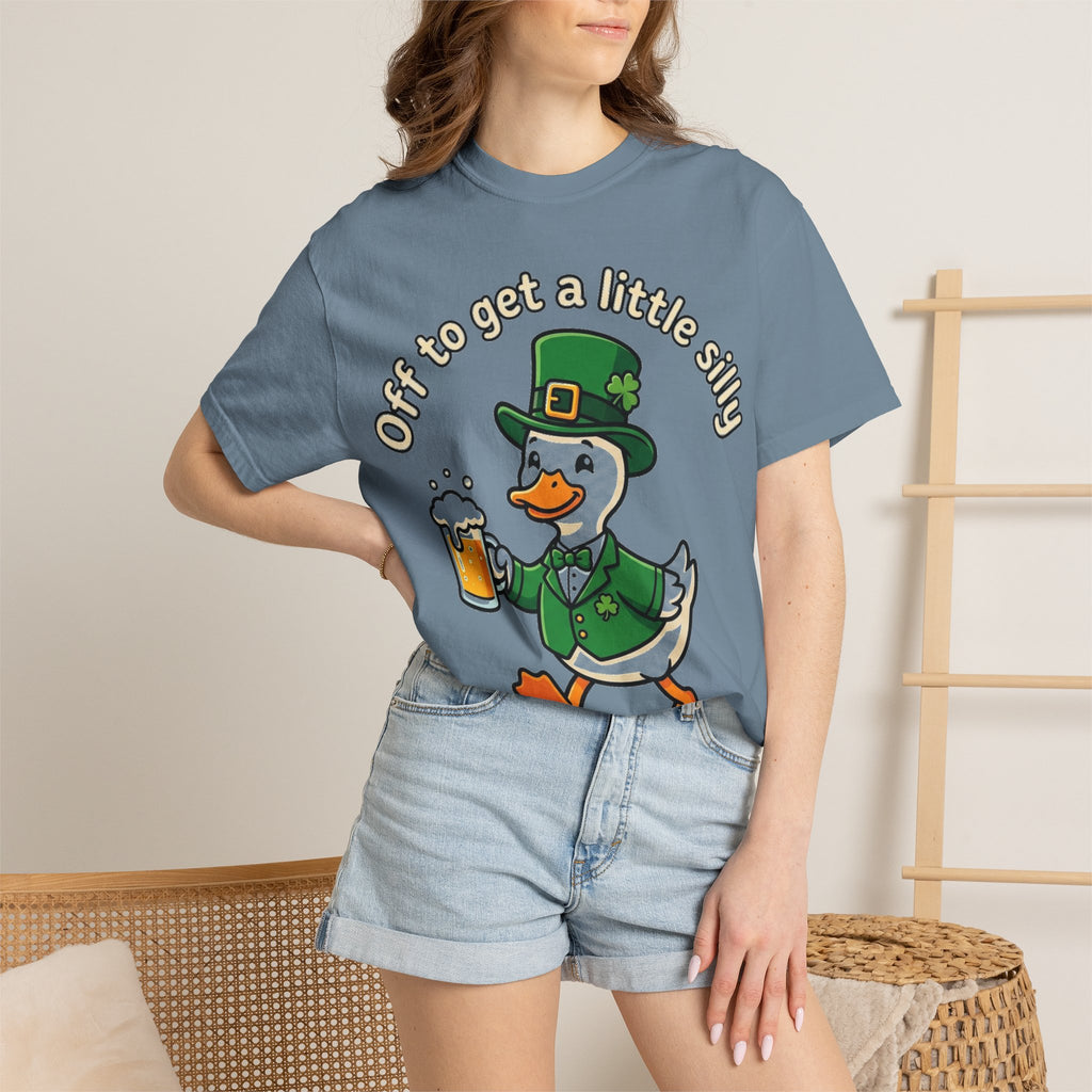 Off To Get A Little Silly Bold Shirt, Leprechaun Duck Beer Tee, Funny St Patricks Day Shirt, Irish Gift