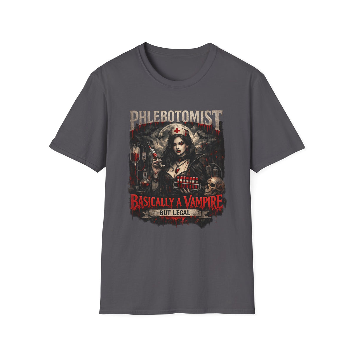 Phlebotomist Shirt, Basically A Vampire But Legal, Funny Lab Tech Gift