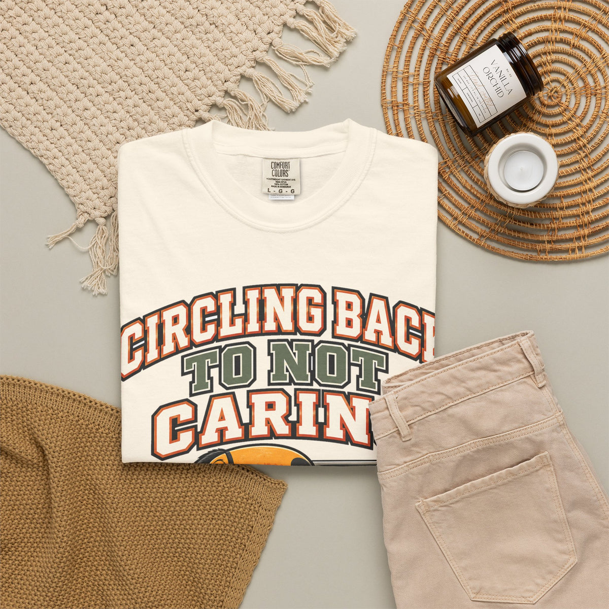 Sarcastic Shirt Circling Back To Not Caring, Funny Sarcastic Tee, Comfort Colors Graphic Shirt