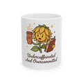 Undercaffeinated And Overcommitted Mug, Funny Sarcastic Gift for Coworker, Secret Santa Gift, Coffee Mug 11oz 15oz