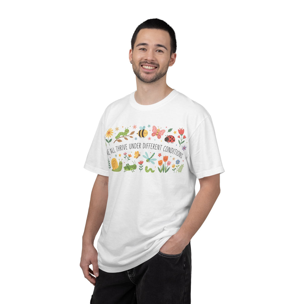 We All Thrive Under Different Conditions Shirt, Neurodiversity Garden Tee, Inclusion Teacher Shirt, SPED Gift