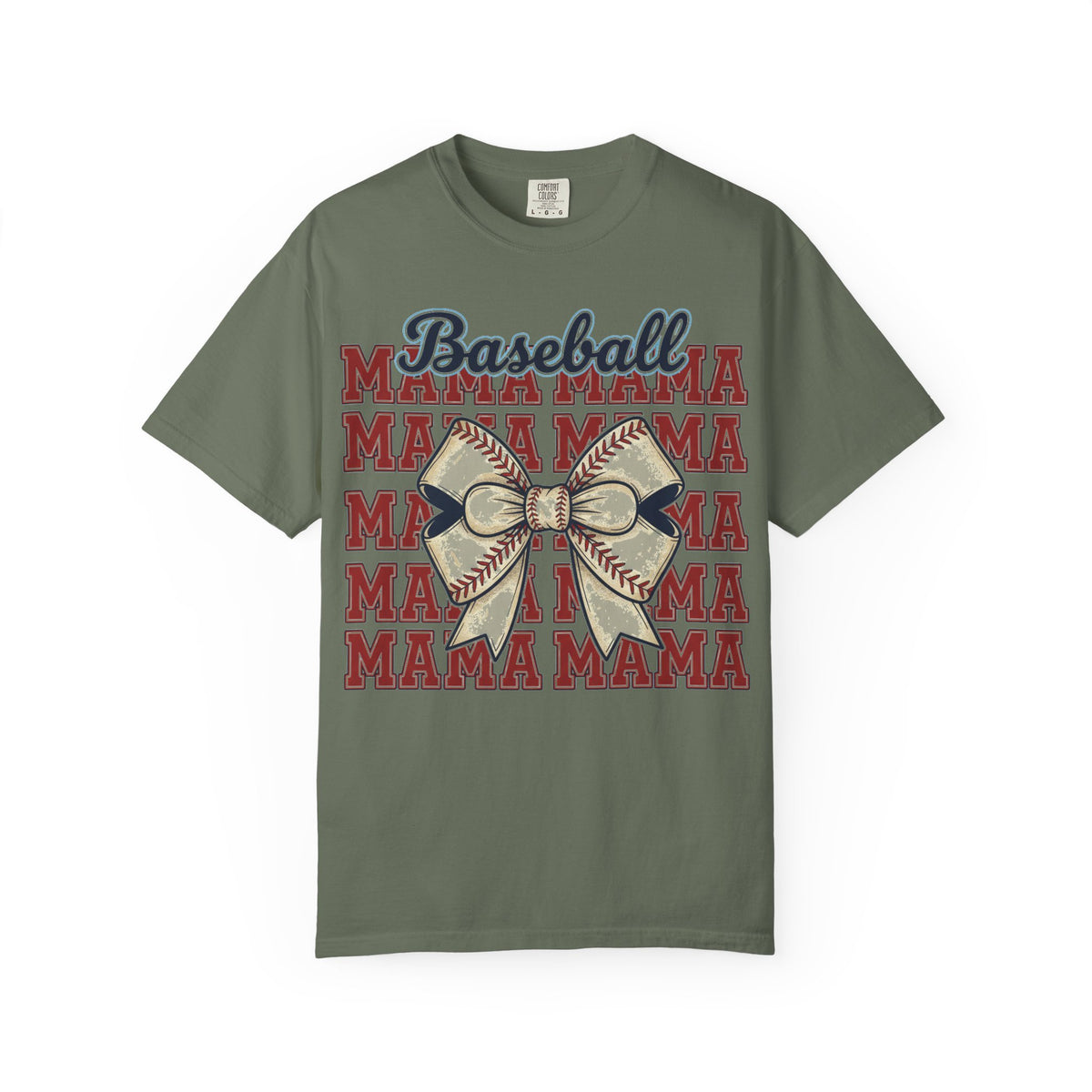 Baseball Mama Big Bow Shirt, Five Row Varsity Mama Tee, Baseball Mom Game Day Shirt, Baseball Mom Gift