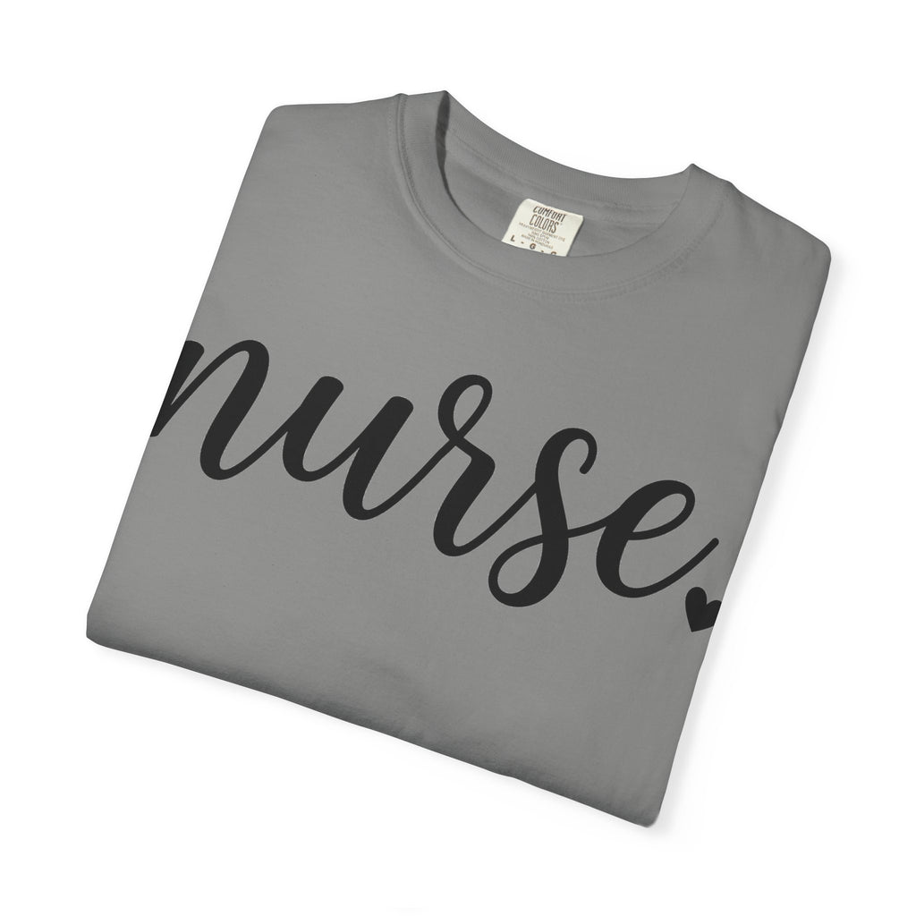 Nurse Script Heart Shirt, Bold Hand Lettered Nurse Tee, Minimal RN Shirt, Nurse Week Gift