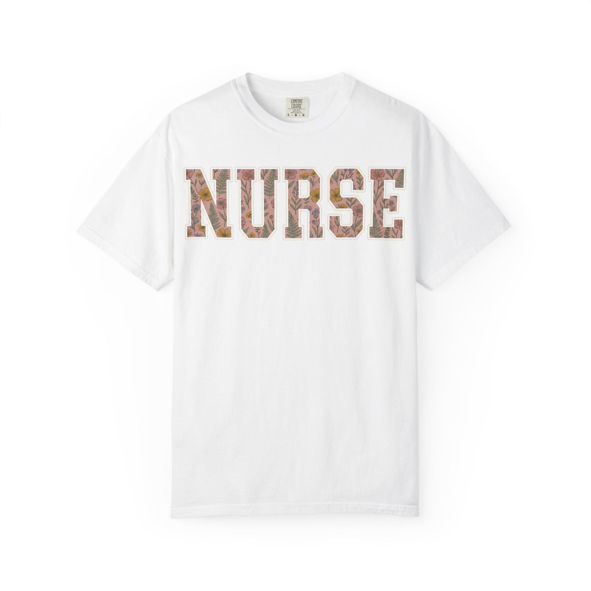 Nurse Floral Varsity Shirt, Wildflower Applique Nurse Tee, Pretty RN Shirt, Nurse Week Gift