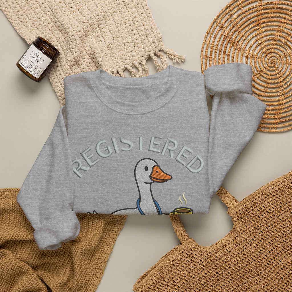 Registered Silly Goose Sweatshirt, Funny Goose Coffee Stethoscope Sweatshirt, Nurse Humor Gift, Silly Goose Nursing Student Sweatshirt, RN S