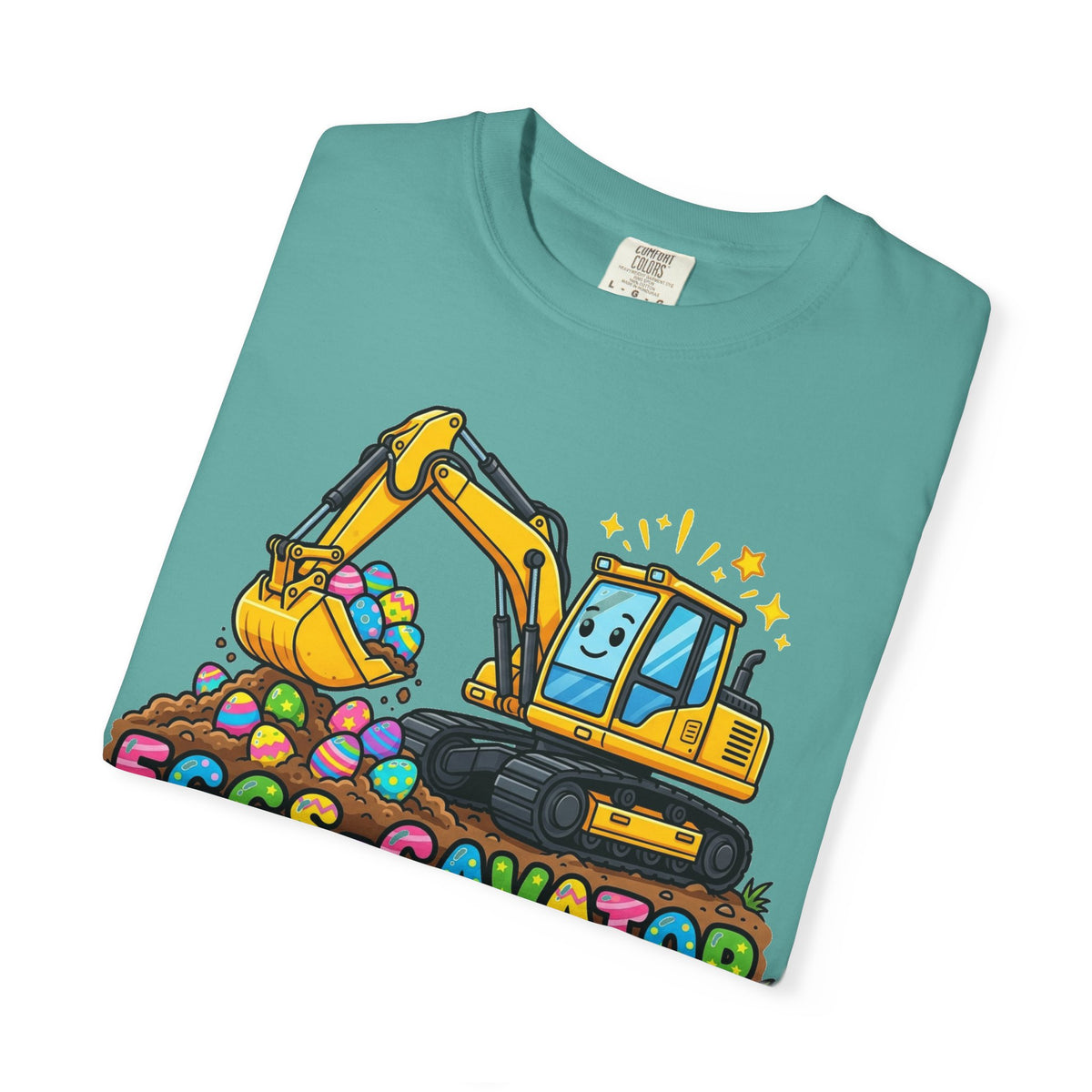 Eggs-Cavator Excavator Shirt, Funny Easter Construction Tee, Digger Easter Egg Shirt, Boys Easter Gift