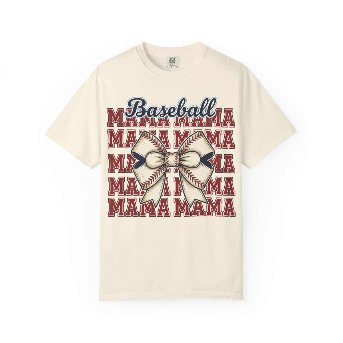 Baseball Mama Big Bow Shirt, Five Row Varsity Mama Tee, Baseball Mom Game Day Shirt, Baseball Mom Gift