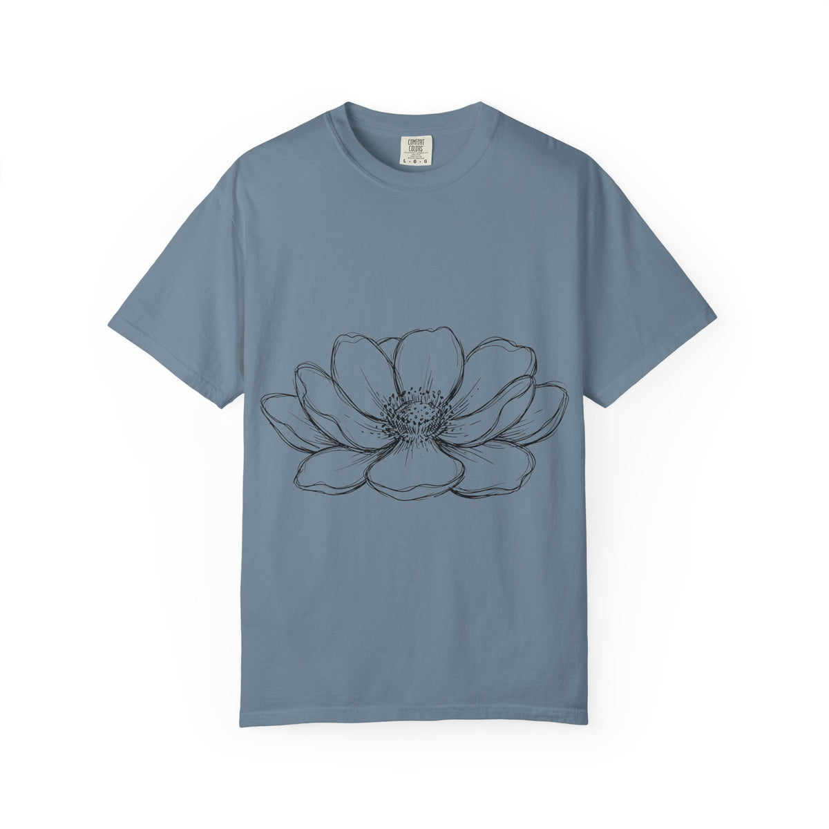 Anemone Flower Line Art Shirt, Minimal Botanical Drawing Tee, Single Bloom Shirt, Plant Lover Gift