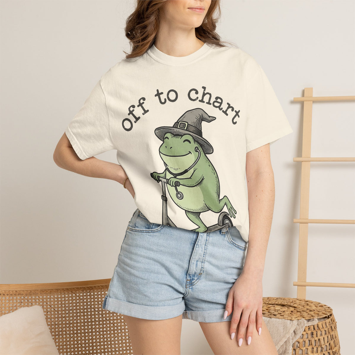 Off To Chart Shirt, Funny Witch Frog Nurse Tee, Charting Nurse Scooter Shirt, RN Gift