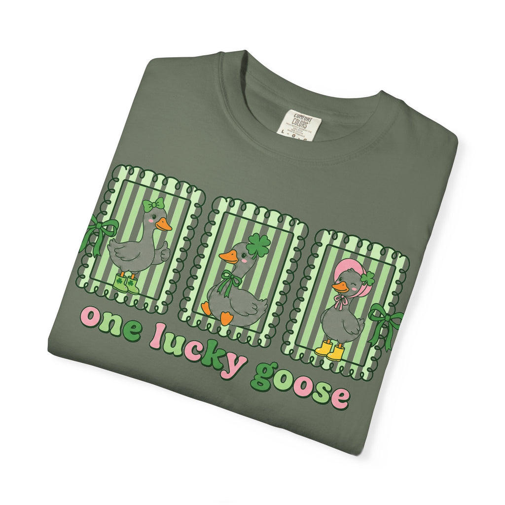 One Lucky Goose Framed Panels Shirt, Irish Goose Trio Tee, St Patricks Day Shirt, Funny Gift