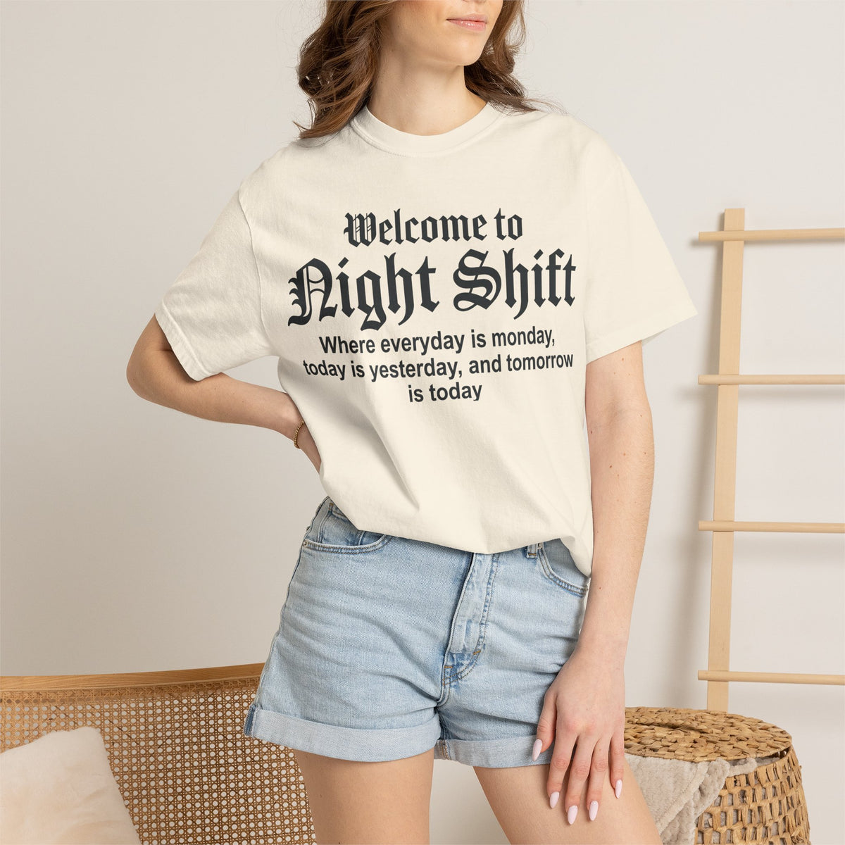 Welcome To Night Shift Bold Shirt, Gothic Type Nurse Tee, Shift Worker Humor Shirt, Nurse Gift