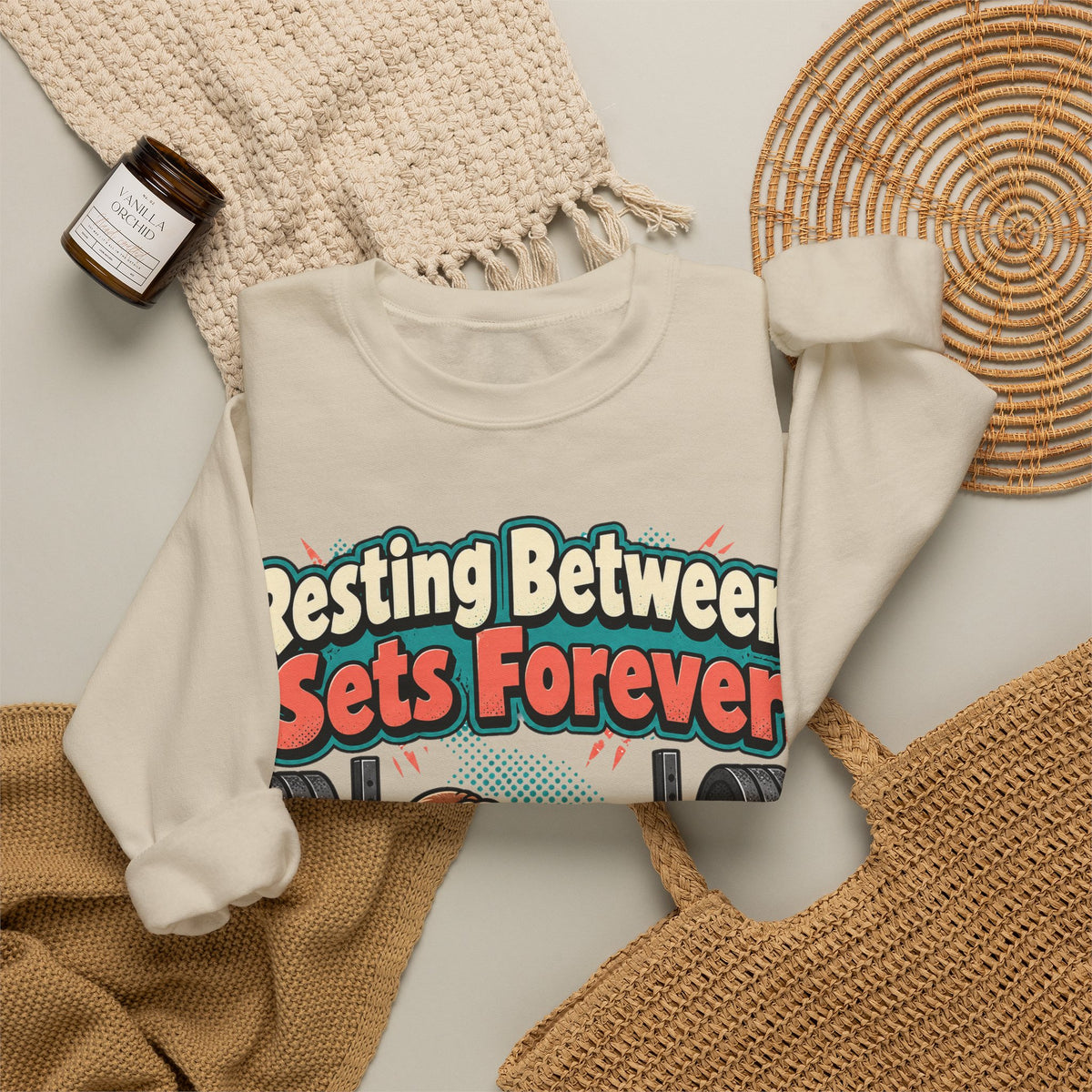 funny gym Sweatshirt Resting Between Sets Forever Sweatshirt, Funny Lifting Graphic Sweatshirt,