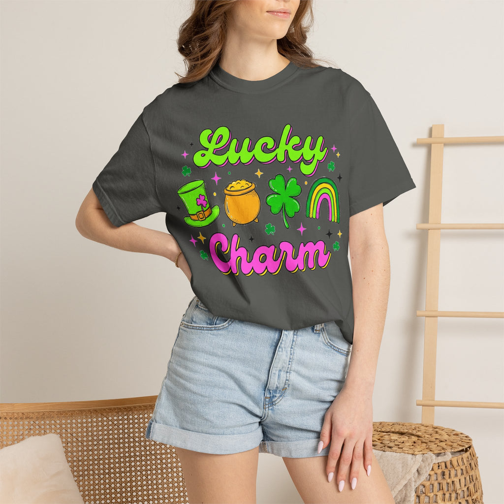 Lucky Charm Shirt, Retro St Patricks Day Doodle Tee, Pot Of Gold Rainbow Shirt, Irish Gift
