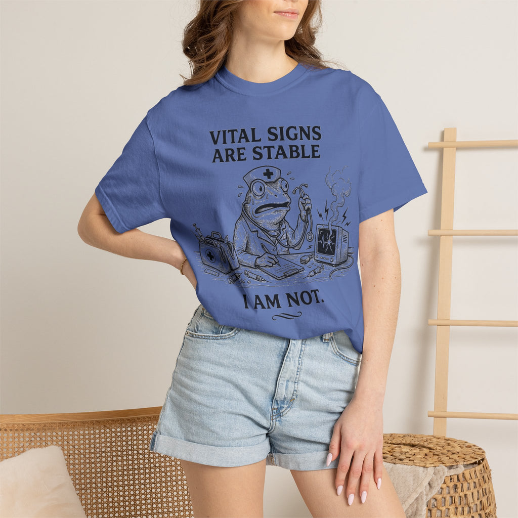 Vital Signs Are Stable I Am Not Shirt, Funny Nurse Frog Tee, Burnt Out RN Shirt, Night Shift Gift