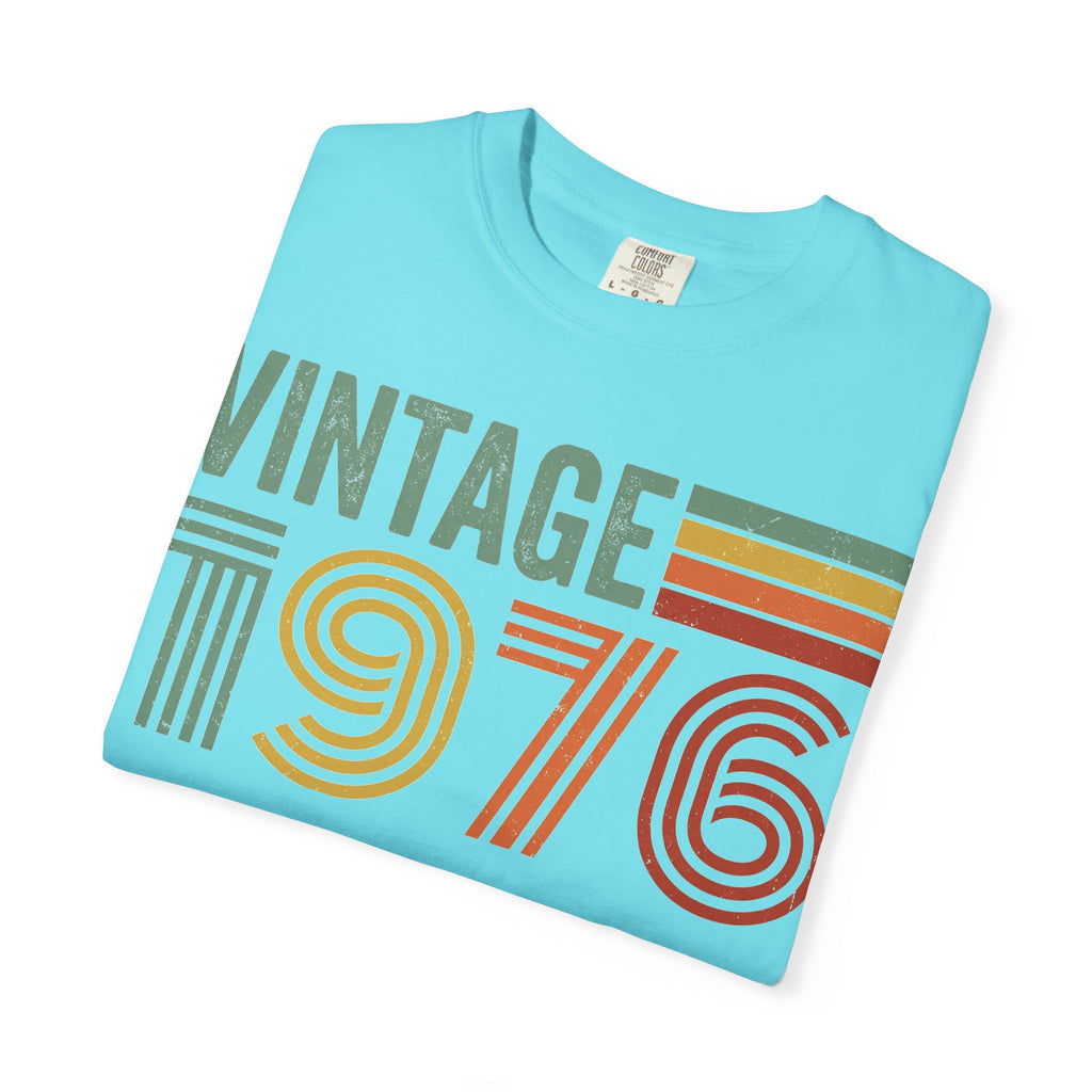 Vintage 1976 Wide Shirt, Retro Striped Birth Year Tee, 50th Birthday Shirt, 1976 Gift