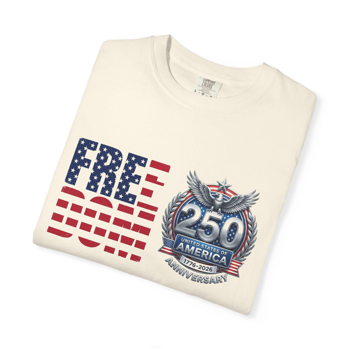 Freedom 250 Stacked Shirt, America Semiquincentennial Crest Tee, Patriotic 1776-2026 Shirt, July 4th Gift