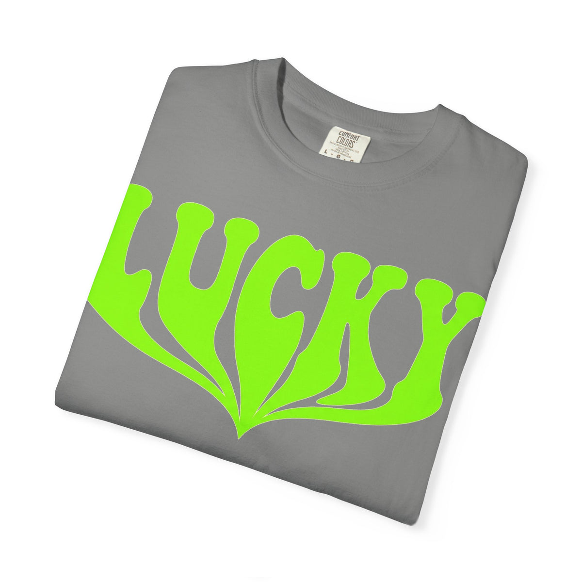 Lucky Drippy Type Shirt, Neon Green Psychedelic Tee, Retro St Patricks Day Shirt, Rave Gift